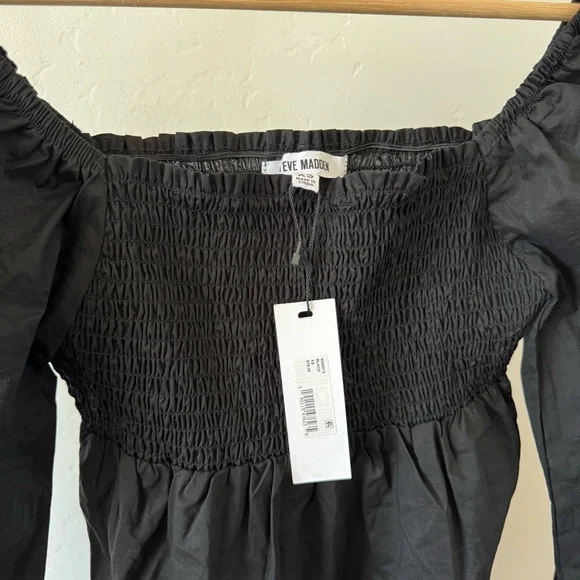 NWT Steve Madden Black Long Sleeve Dress Women’s XS - Picture 2 of 8